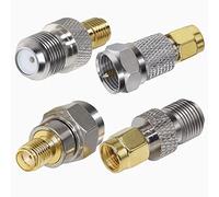 TUOLNK Kit connettore coassiale tipo SMA a F Kit adattatore coassiale da F a SMA maschio a femmina per antenna radio WiFi 4 pezzi