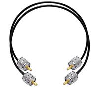 TUOLNK PL-259 Cavo jumper RG58 UHF maschio a maschio a bassa perdita 50 ohm Cavo coassiale radio CB 20 pollici (50 cm) SO239 Cavo di prolunga per antenna Wi-Fi per HAM Radio 2 pezzi