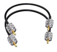 TUOLNK PL-259 Cavo jumper RG58 UHF Maschio a maschio Cavo coassiale radio CB a bassa perdita da 12 pollici (30 cm) SO239 Cavo di prolunga per antenna Wi-Fi per radio HAM Confezione da 2
