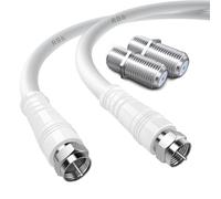 TUOLNK RG6 Cavo antenna TV da F maschio a F maschio RG6 Cavo coassiale con connettore di compressione F femmina 75 Ohm, per decoder via cavo, TV, satellite, router digitale 6,6 piedi (2M)