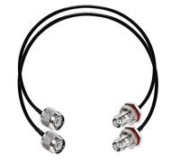 TUOLNK TNC Jumper Cable RG58 TNC Spina maschio a TNC Femmina Bulkhead Wifi Antenna Prolunga Cavo a bassa perdita 20 pollici (50 cm) Cavo coassiale per antenna wireless Ham Radio 2 pezzi
