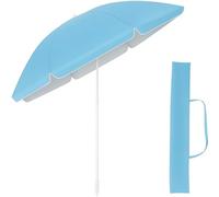 TUOLON Ombrellone Da Spiaggia 180CM Grande Ombrellone Bastone Ø32 Mm Anti Uv 50+ Ombrello Parasole Da Esterno Con Palo Inclinabile In Alluminio Ombrellone Portatile Con Sacca In Tessuto - Blu