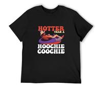 TuoMilky Alan Jackson Hotter Than Hoochie Coochie Unisex 100% Cotton Short-Sleeve T-Shirts Black L
