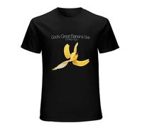 TuoMilky Chris Rea Gods Great Banana Skin Graphic Unisex 100% Cotton Short-Sleeve T-Shirts Black L