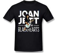 TuoMilky Funny Joan Jett Unisex 100% Cotton Short-Sleeve T-Shirts Black L