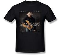 TuoMilky Men's Alan Jackson Precious Memories Vol. II Unisex 100% Cotton Short-Sleeve T-Shirts Black M