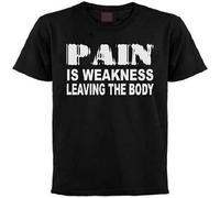 TuoMilky Pain Is Weakness Leaving The Body Unisex 100% Cotton Short-Sleeve T-Shirts Black M