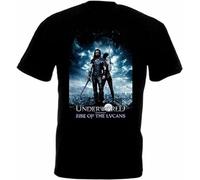 TuoMilky Underworld Rise of The Lycans V1 Movie Poster Unisex 100% Cotton Short-Sleeve T-Shirts Black XXL