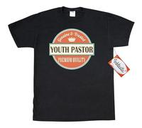 TuoMilky Youth Pastor Funny Gift Idea Unisex 100% Cotton Short-Sleeve T-Shirts Black XXXL