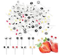 TUONYIS 100 Pezzi Mini Forchette da Frutta A Forma di Cartone Animato, Stuzzicadenti per Bambini, Frutta Forchettine Bambini Stuzzicadenti di Frutta per torte e Dolci, Feste per Bambini (100)