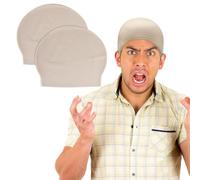 TUONYIS 2 Berretti Calvi in Lattice, Pelata Finta Uomo Cappello Calvo Berretto Bald Cap per Adulti, Parrucca Calva Berretto in Lattice per Adulti Cappello Pelato per Costumi di Carnevale Hallowe