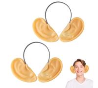 TUONYIS 2 grandi orecchie su fascia per uomini e donne, orecchie giganti per commedia, grandi orecchie di maiale, grandi orecchie in plastica per adulti, grandi orecchie finte grandi orecchie per