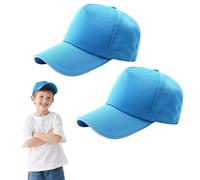 TUONYIS 2 Pezzi Cappellino da Baseball Solid Color Cappellino Visiera Regolabile Estivo Cappellini Protezione UV Berretto per Bambini Uomo Femme per Ciclismo Pesca Golf (IT, Numero, 55, 60, Azzurro)