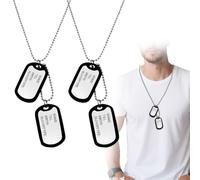 TUONYIS 2 Pezzi Collana Piastrine Militari Personalizzate Collana Uomo, Targhette Militari Wolverine Logan Medagliette in Acciaio Inox, Acciaio Targhetta dell'Esercito Militare Collana (Argento)