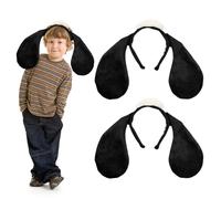 TUONYIS 2 Pezzi Costume da Agnello Animale, Fascia per Orecchie di Agnello di Pecora, Cappello da Pecora e Fascia per Capelli da Pecora con Orecchio, per Cosplay Animali, Adulti, Bambini(Bianco, Nero)