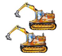 TUONYIS 2 Pezzi Palloncino di Escavatori, Palloncini per Camion Grandi, Giallo Digger Palloncini da Costruzione, Costruzione Paloncini per Feste, per Bambini Ragazzo Festa di Compleanno (Giallo)