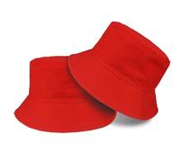 TUONYIS 2 pezzi Unisex Cappello da Pescatore Cotone Bob Cappelli da Sole, Bucket Hat, Pieghevole Reversibile, per Campeggio Escursionismo, rosso, Taglia unica
