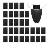 TUONYIS 30 Pezzi Tanga Uomini Monouso, Non Tessuto Tanga e Getta, Intimo Uomo, Mutande usa e Getta, per uso quotidiano, elastico in vita Perizoma Uomo (IT, Testo, Taglia unica, Regular, Regular, Nero)