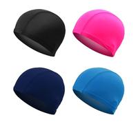 TUONYIS 4 Pezzi Cuffia Piscina, Cuffia da Nuoto per Bambini y Adulto, Elastic Confortevole Cappello da Nuoto Capi da Bagno Leggeri per Gli Sport Acquatici (Colorato) (Colorato)