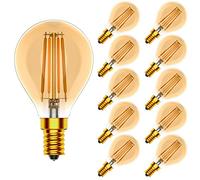 Tuoplyh 10 Pezz Lampadina LED Globo E14 a Filamento, G45 Stile Vintage, 4w Equivalenti a 40W, 400LM, Bianco Caldo 2700k, Dimmerabile, CRI>80,AC 220V