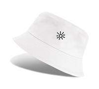 Tuopuda Cappello da Pescatore Sole Donna Uomo Pieghevole Cappelli Estivo Safari per Pesca Esterno Protezione UV Bucket Hat Traspirante Cappello Pescatore Larga, Bianca-02