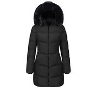 Tuopuda Cappotto Giubbotto Donna Invernale Giacca Cappotti Imbottita Caldo | Parka Slim Fit con Cappuccio in Pelliccia Staccabile Giacche Trapuntato Giaccone Outdoor Cappuccio Staccabile Termico