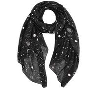 Tuopuda Sciarpa Da Donna Con Stelle Sciarpa Stampata Argento Caldo Stella Sparkle Star Con Stelle Motivo A Stelline Stampa Metallizzata Argento Lucida