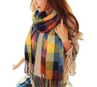 Tuopuda Sciarpa invernale da donna, plaid lunga sciarpa calda, grande scialli morbidi sciarpe con nappe, elegante involucro scialli