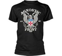 TUOPUKEJI Agnostic Front 'Eagle Crest' Mens T-Shirt - & ! Black Size L