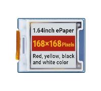 TUOPUONE 1.64inch Square E-Paper E-Ink (G) Display Module 168 × 168 Pixels Resolution Red/Yellow/Black/White SPI Communication