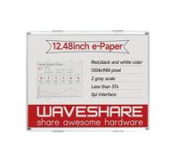 TUOPUONE 12.48inch E-Ink Raw Display Compatible with Raspberry Pi 1304×984 Resolution Red/Black/White Three-Color SPI Interface Without PCB