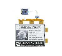 TUOPUONE 13.3inch E-Paper E-Ink Display HAT Compatible with Raspberry Pi 1600×1200 Pixels Resolution Black/White Colors 16 Grey Scales Parallel Port Without PCB Partial Refresh Support