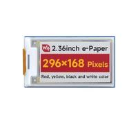 TUOPUONE 2.36inch E-Paper (G) E-Ink Display Module 296 × 168 Pixels Resolution Red/Yellow/Black/White SPI Communication