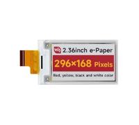 TUOPUONE 2.36inch E-Paper (G) E-Ink Raw Display 296 × 168 Pixels Resolution Red/Yellow/Black/White SPI Communication