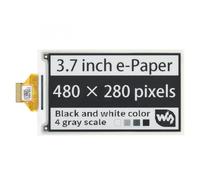 TUOPUONE 3.7inch E-Paper E-Ink Raw Display Compatible with Raspberry Pi Pico 480×280 Pixels Resolution Black/White Colar 4 Grayscale SPI Communication