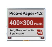 TUOPUONE 4.2inch E-Paper E-Ink Display Module (B) Compatible with Raspberry Pi Pico 400×300 Pixels Red/Black/White SPI Communication Wide Viewing Angle