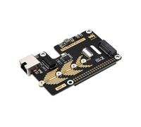 TUOPUONE Adattatore PCIe a ETH e M.2 per Raspb Pi 5 compatibile con 2280/2260/2242/2230 NVMe M.2 SSD 5Gbps Velocità dati Lettura/scrittura ad alta velocità Raspb Pi 5 NVMe HAT