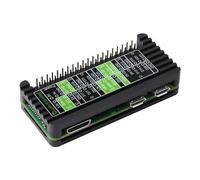 TUOPUONE Custodia protettiva in lega di alluminio compatibile con la serie Raspberry Pi Zero Adatto a Zero/Zero 2 W Viene fornita con etichetta GPIO colorata
