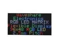 TUOPUONE Flexible RGB Full-Color LED Matrix Panel Compatible with Raspberry Pi/Raspberry Pi Pico / ESP32 2.5mm Pitch 96x48 Pixels Adjustable Brightness and Bendable PCB
