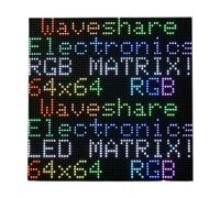 TUOPUONE Flexible RGB Full-Color LED Matrix Panel Compatible with Raspberry Pi/Raspberry Pi Pico / ESP32 3mm Pitch 64x64 Pixels Adjustable Brightness and Bendable PCB…