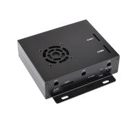 TUOPUONE Mini computer dual Gigabit Ethernet compatibile con Raspberry Pi Compute Module 4 (non incluso) Custodia in metallo con ventola di raffreddamento Potente capacità Ethernet
