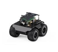 TUOPUONE RaspRover Open-Source 4WD AI Robot Compatibile con Raspberry 4B Dual Controller All-Metal Body Computer Vision Non Incluso Modulo Fotocamera Pan-Tilt, PI4B-4GB Incluso