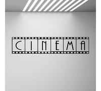 TUOQIANNAN Adesivo da parete rimovibile cinema adesivo da parete - utilizzabile in home theater o cinema - adesivo da parete in vinile nero 95 x 42 cm