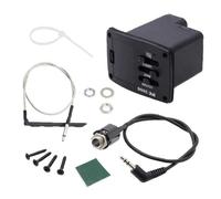 TUOREN Pickup per ukulele con preamplificatore UK-2000 equalizzatore equalizzatore a 2 bande ukulele piezoelettrico pickup violino pickup e sistema di sintonizzazione preamplificatore 1 set