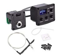 TUOREN Pickup piezoelettrico per ukulele con equalizzatore a 3 bande, equalizzatore preamplificatore, sistema di sintonizzazione preamplificatore con display LCD e controllo del volume, pickup per