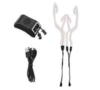 Tuoservo Striscia luminosa ricaricabile per casco da moto, luce a LED, segnale di alimentazione USB, striscia luminosa universale, impermeabile (blu ghiaccio)
