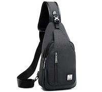 tuowan Small Sling Bag Crossbody Backpack Over the Shoulder Bag for Men Women Travel Outdoors, Lightweight Chest Pack (Small, Black)