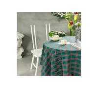 TUOYDJA Tovaglia Natalizia Plaid Tablecloth Retro Striped Checkered Christmas Party Living Room And Dining Table Decoration(DM5,140x360cm)