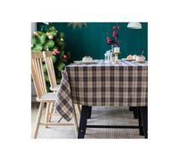 TUOYDJA Tovaglia Natalizia Plaid Tablecloth Retro Striped Checkered Christmas Party Living Room And Dining Table Decoration(DM6,140x360cm)
