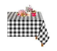 TUOYDJA Tovaglia Natalizia Plaid Tablecloth Retro Striped Checkered Christmas Party Living Room And Dining Table Decoration(DM12,140x360cm)